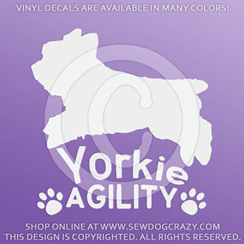 Yorkie Agility Vinyl Decals