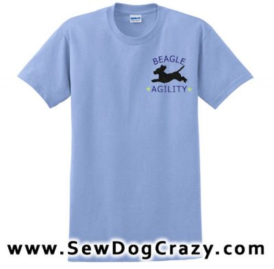 Embroidered Agility Beagle Tshirt