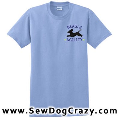 Embroidered Agility Beagle Tshirt