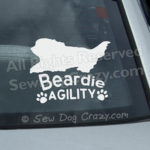 Bearded Collie Agility Window Stickers