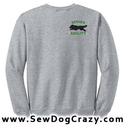 Embroidered Bernese Mountain Dog Agility Sweatshirts