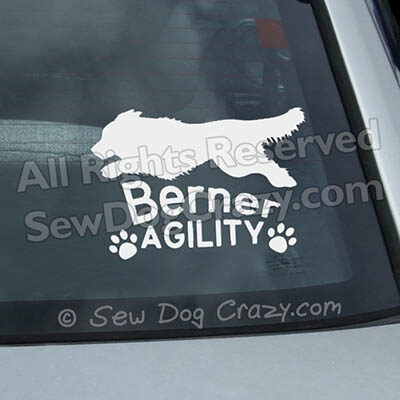 Bernese Mountain Dog Agility Car Window Stickers