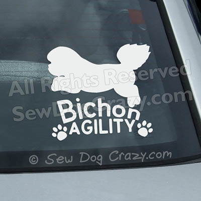 Bichon Agility Window Decals