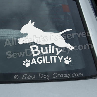 Bull Terrier Agility Car Stickers