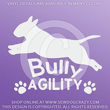 Bull Terrier Agility Vinyl Stickers