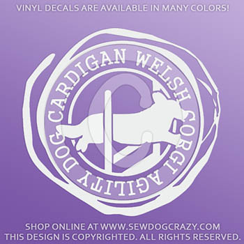 Vinyl Cardigan Welsh Corgi Agility Window Stickers