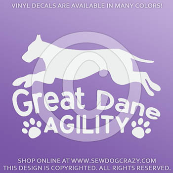 Great Dane Agility Car Sticker