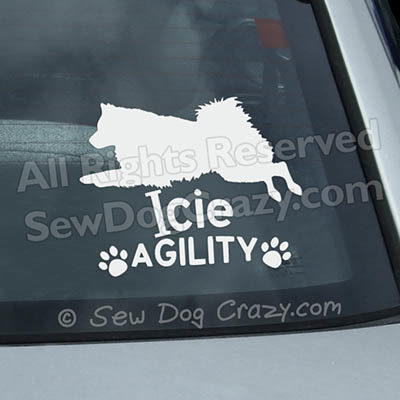 Icelandic Sheepdog Agility Window Stickers