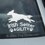 Irish Setter Agility Window Decals