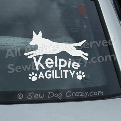 Kelpie Agility Window Stickers