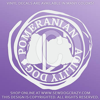Pomeranian Agility Vinyl Stickers