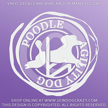 Poodle Agility Decals