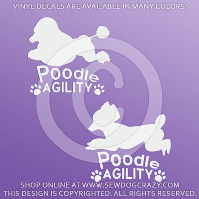 Poodle Agility Car Decals