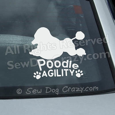 Poodle Agility Vinyl Stickers