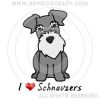 Embroidered Cartoon Schnauzer Gifts