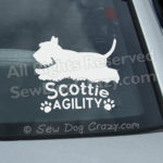 Vinyl Scottie Agility Dog Car Decals