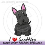I Heart Scotties Embroidered Gifts