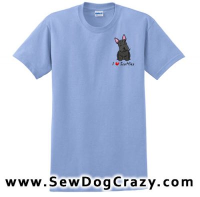 Embroidered Scottish Terrier Teees