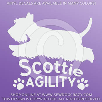 Scottie Agility Dog Decals