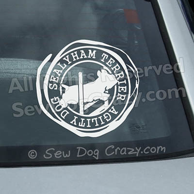 Sealyham Terrier Agility Car Window Stickers