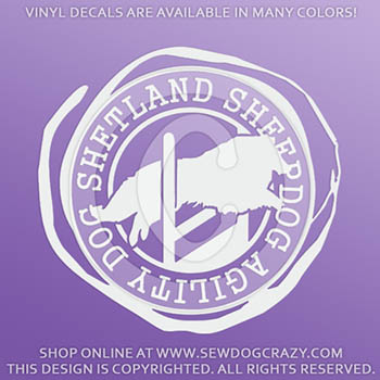 Vinyl Shetland Sheepdog Agility Stickers