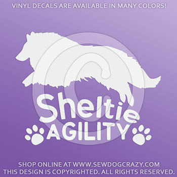 Sheltie Agility Car Stickers
