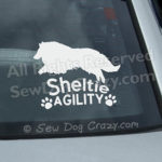 Sheltie Agility Window Stickers