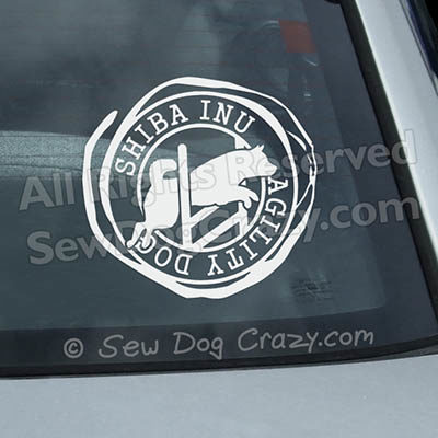Shiba Inu Agility Dog Car Sticker