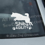 Shiba Inu Agility Car Window Stickers