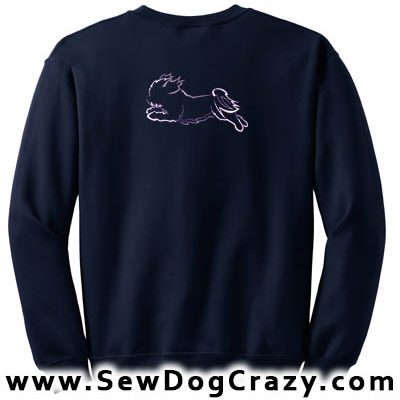 Embroidered Shih Tzu Dog Sports Sweatshirt