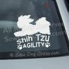 Vinyl Shih Tzu Agility Window Stickers