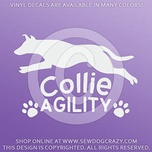 Smooth Collie Agility Vinyl Stickers