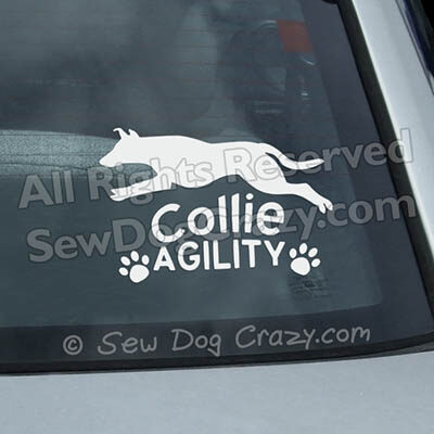 Smooth Collie Agility Car Window Stickers