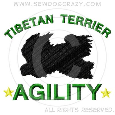 Embroidered Tibetan Terrier Agility Shirts