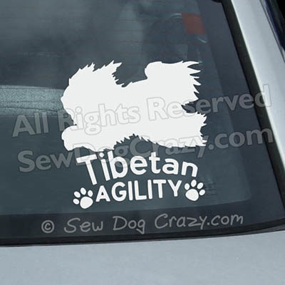 Tibetan Terrier Agility Car Decals