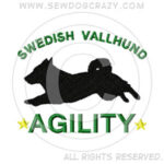 Embroidered Swedish Vallhund with Tail Agility Shirts