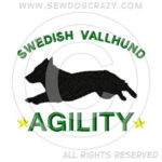 Embroidered Swedish Vallhund Agility Shirts