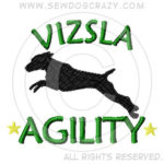 Embroidered Vizsla Agility Shirts