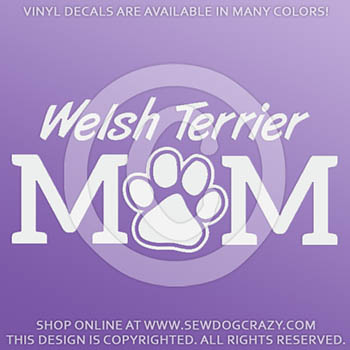 Vinyl Welsh Terrier Mom Decals
