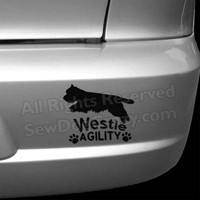 Westie Agility Bumper Stickers
