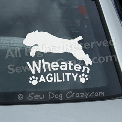 Soft Coated Wheaten Terrier Agility Car Decals