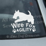 Wire Fox Terrier Agility Window Stickers