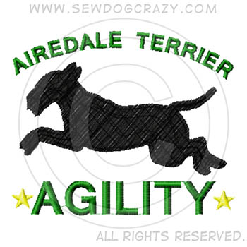 Embroidered Airedale Agility Gifts