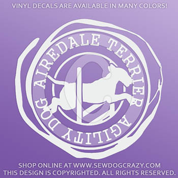Vinyl Airedale Agility Decals