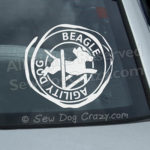 Vinyl Agility Beagle Car Decals