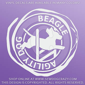 Vinyl Agility Beagle Decals