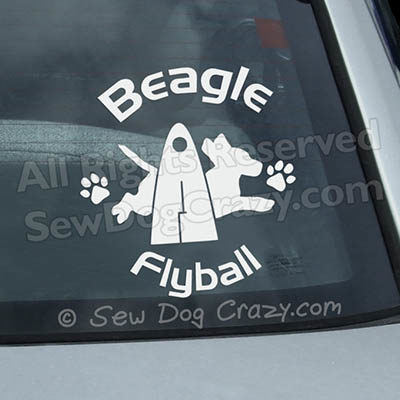 Vinyl Beagle Flyball Window Stickers