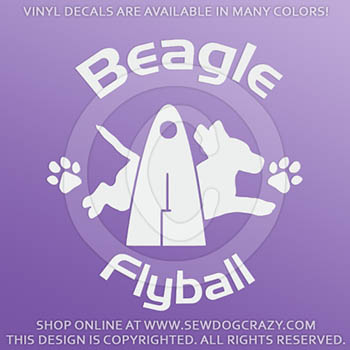 Vinyl Beagle Flyball Car Decals