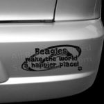 Happy Place Beagle Car Stickers