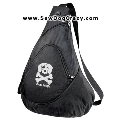 Embroidered Beagle Pirate Bag